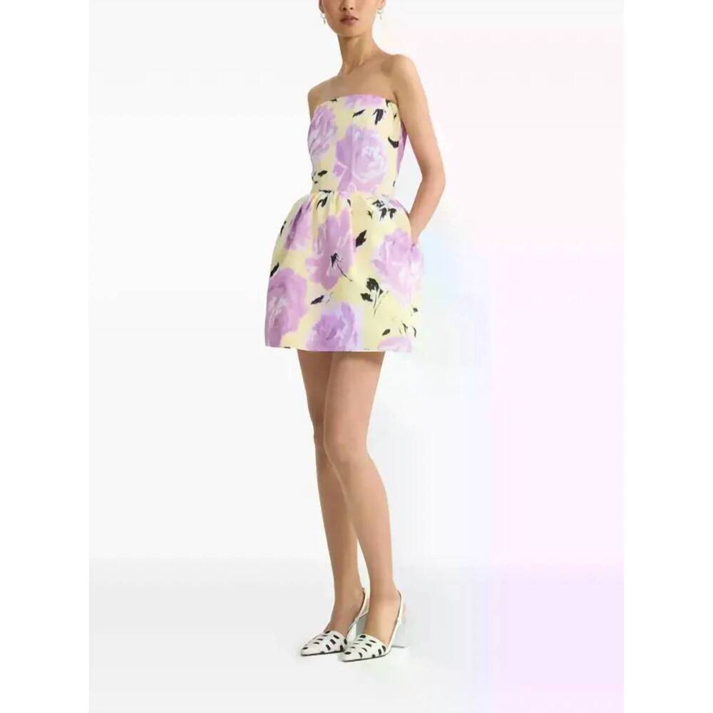 NEW PATOU bustier floral dress in peony garden